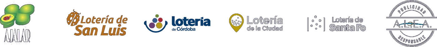 Loterías provinciales: San Luis, Córdoba, Lotería de la Ciudad, Santa Fe y A.L.E.A. Publicidad Responsable